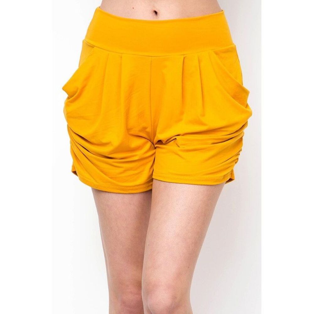 World of Leggings Buttery Smooth Solid Basic Plus Size Harem Shorts